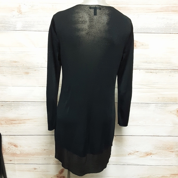 Eileen Fisher Long Sleeve V-neck Shimmer Tunic PM - Picture 4 of 8